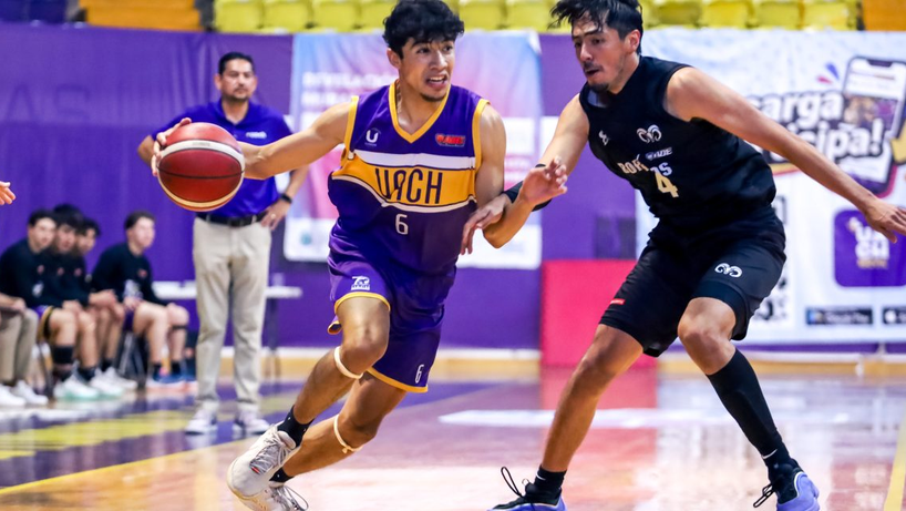 Equipo varonil de básquetbol Dorados UACh durante la temporada 2026-2027 de la Liga ABE.